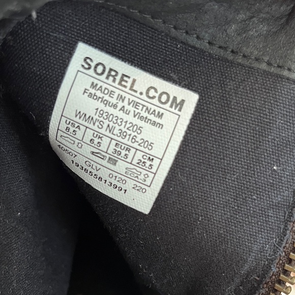 Sorel Dark Brown Ankle Boots with Strap - Picture 4 of 5